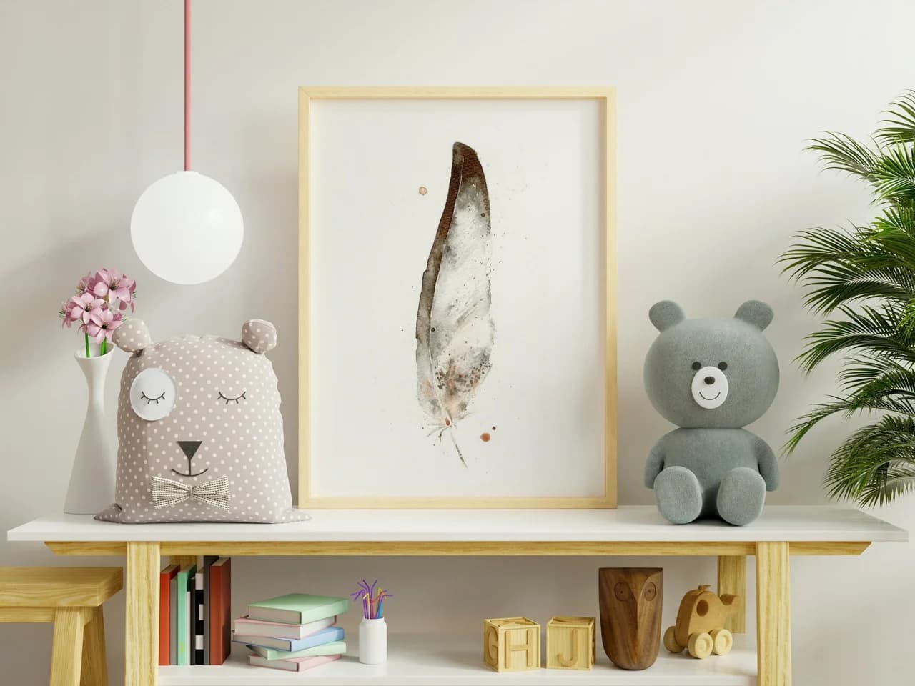 Bald Eagle shown in a room setting