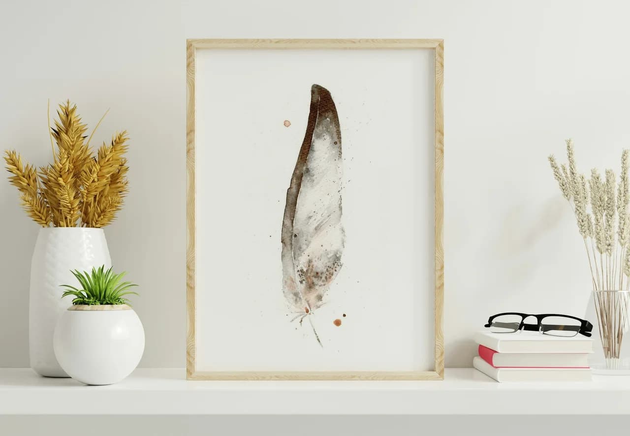 Bald Eagle shown in a room setting