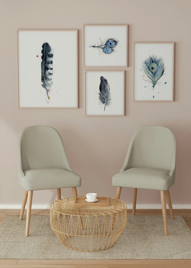 Magpie shown in a room setting
