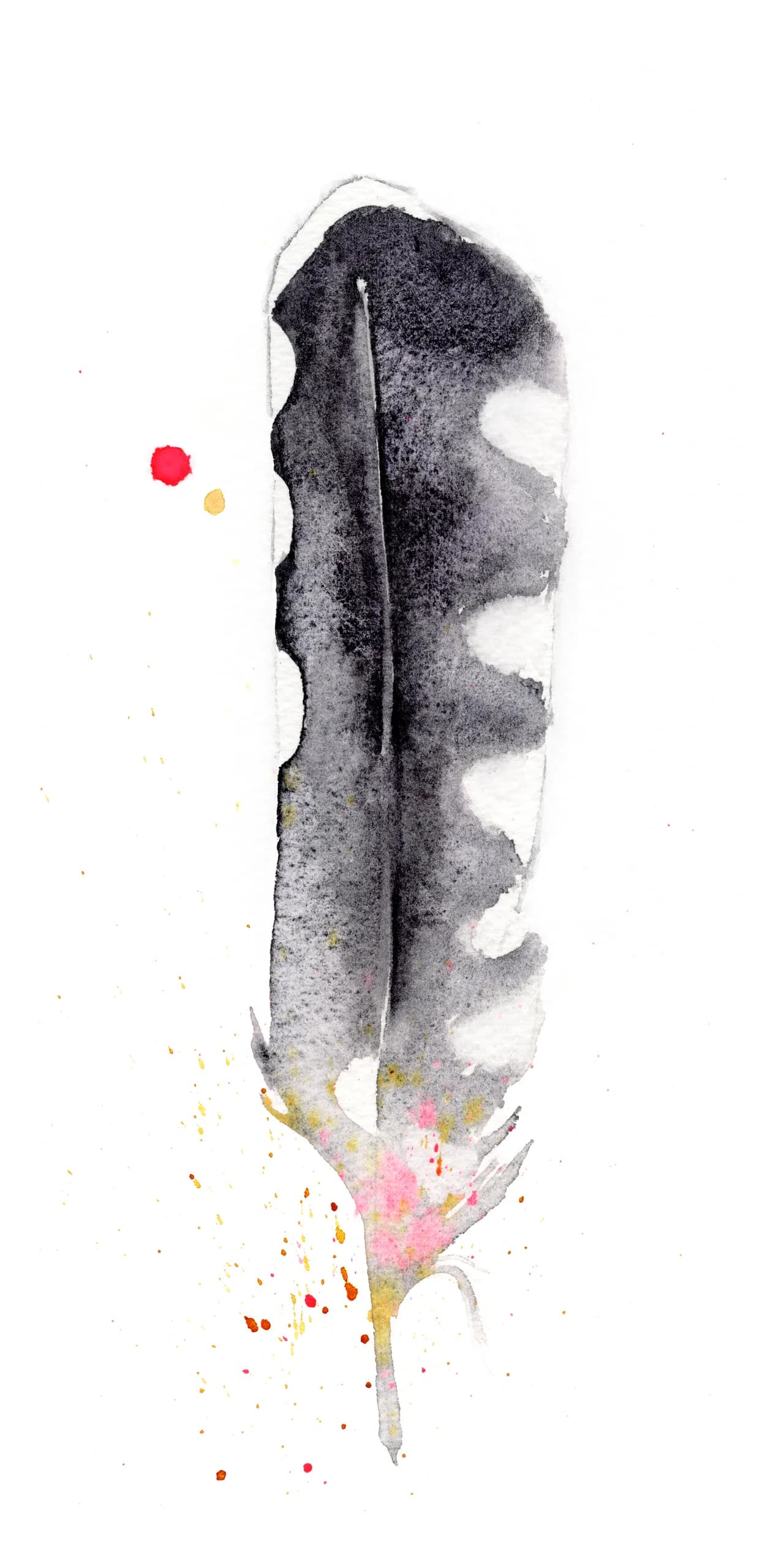 Magpie — watercolor by Shayna Larsen