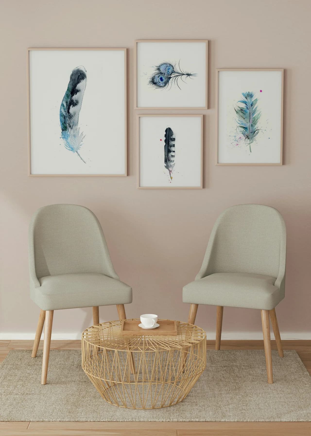 American Robin shown in a room setting