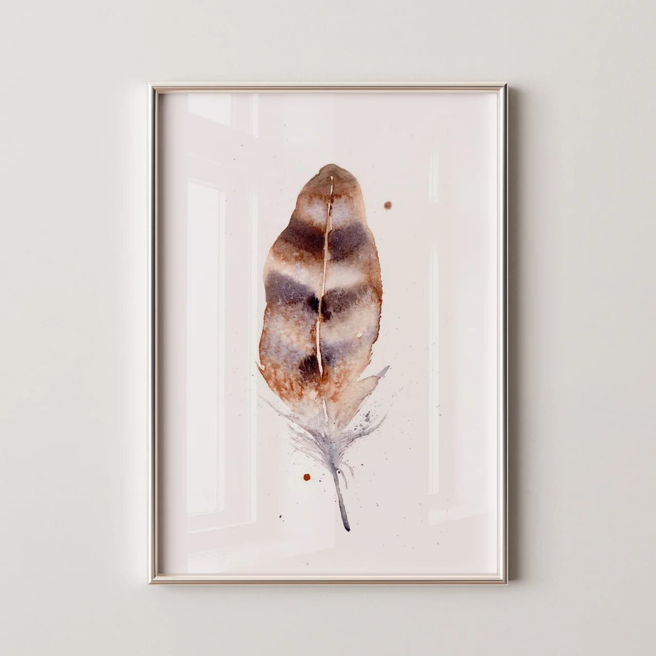Barn Owl shown in a room setting