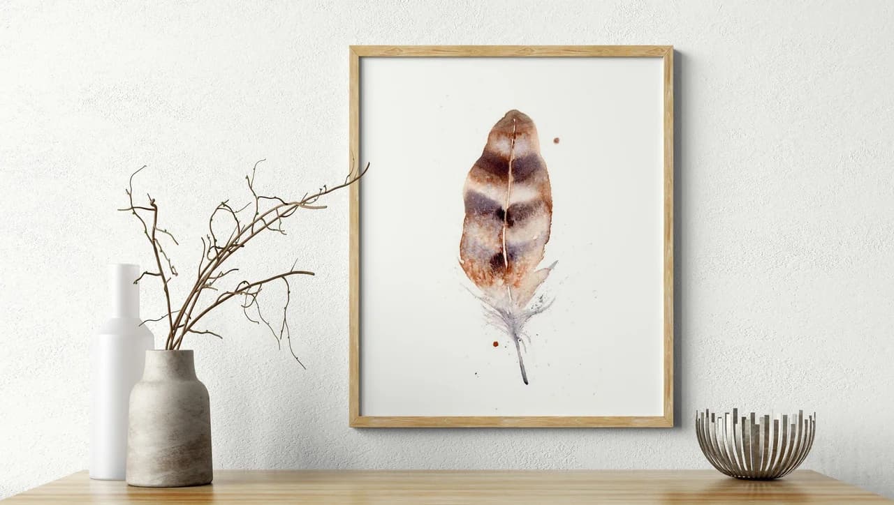 Barn Owl shown in a room setting