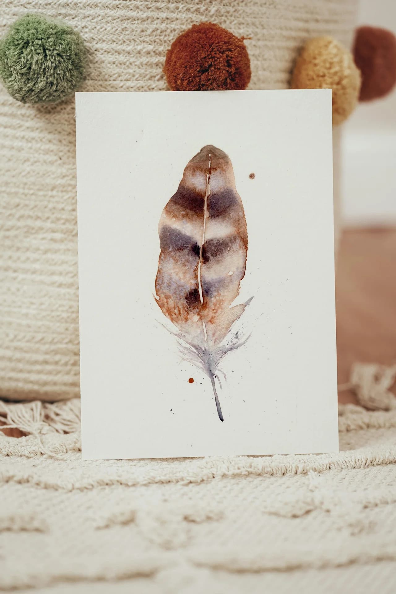 Barn Owl shown in a room setting