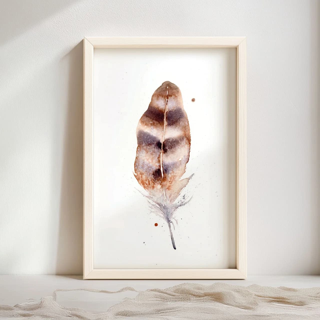 Barn Owl shown in a room setting