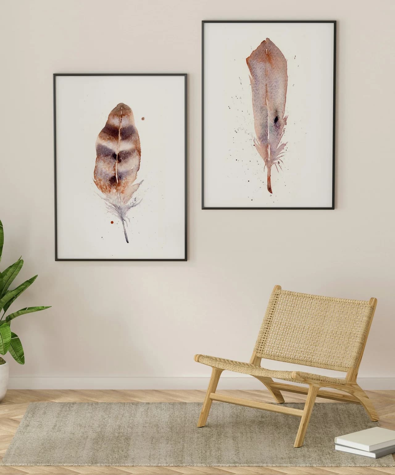 Barn Owl shown in a room setting