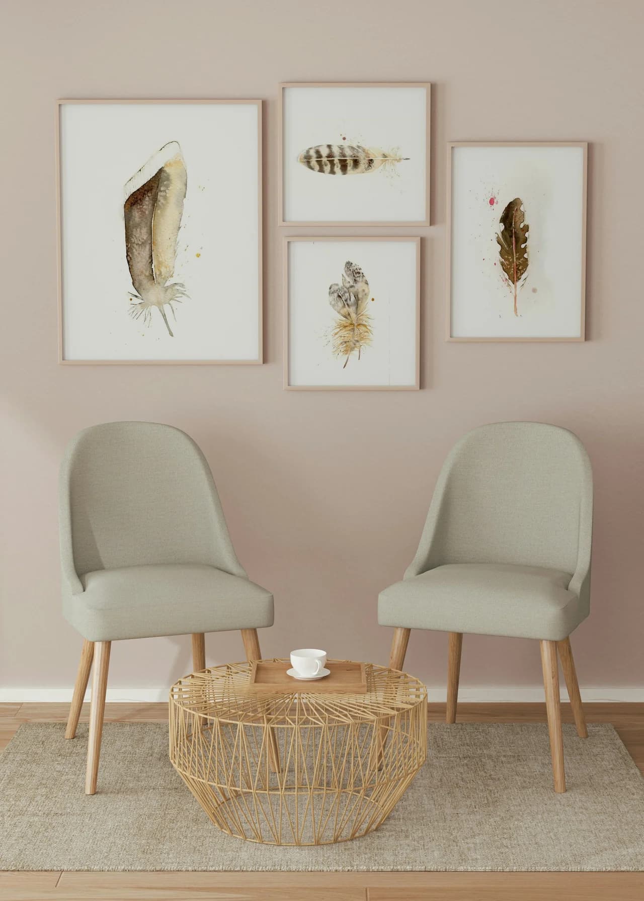Common Raven shown in a room setting