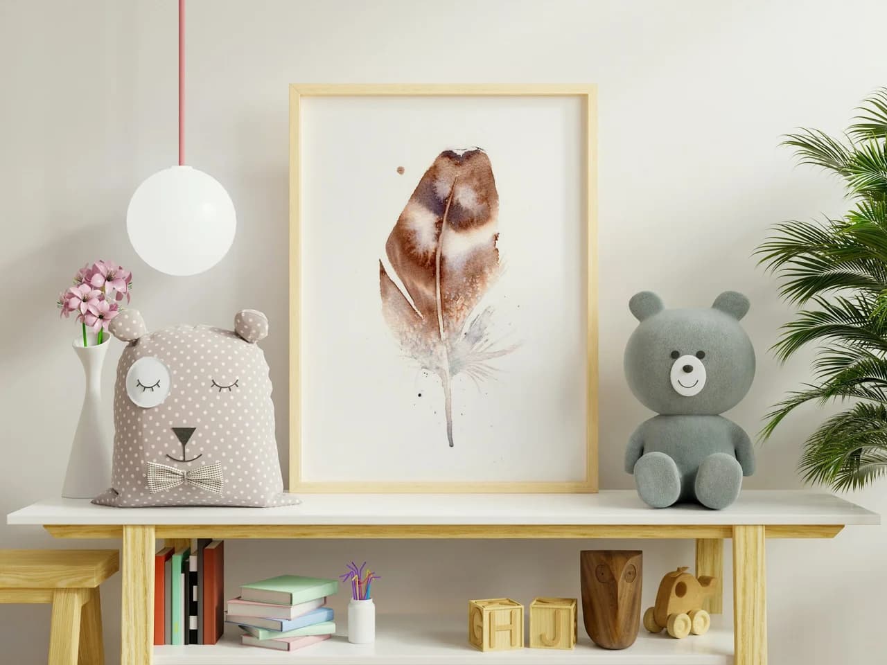 Owl shown in a room setting