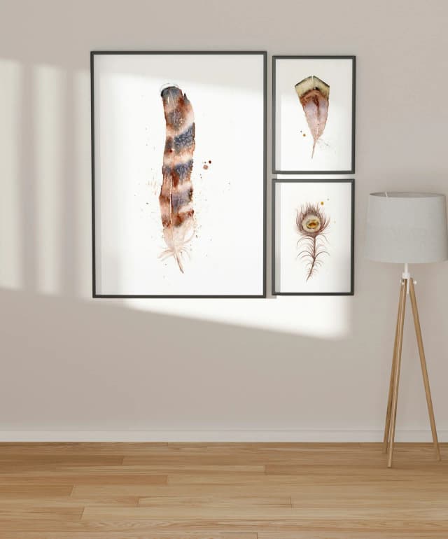 Hawk shown in a room setting
