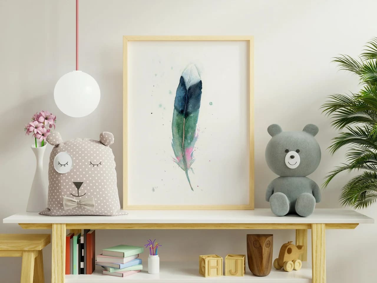 Mallard shown in a room setting