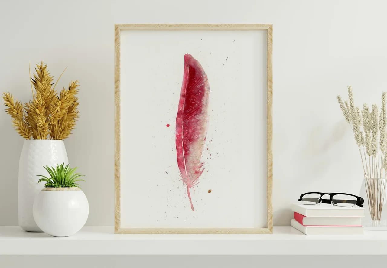 Cardinal shown in a room setting