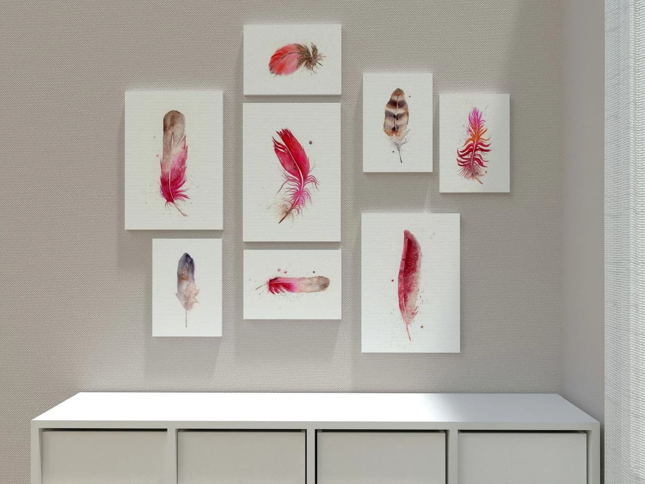Cardinal shown in a room setting