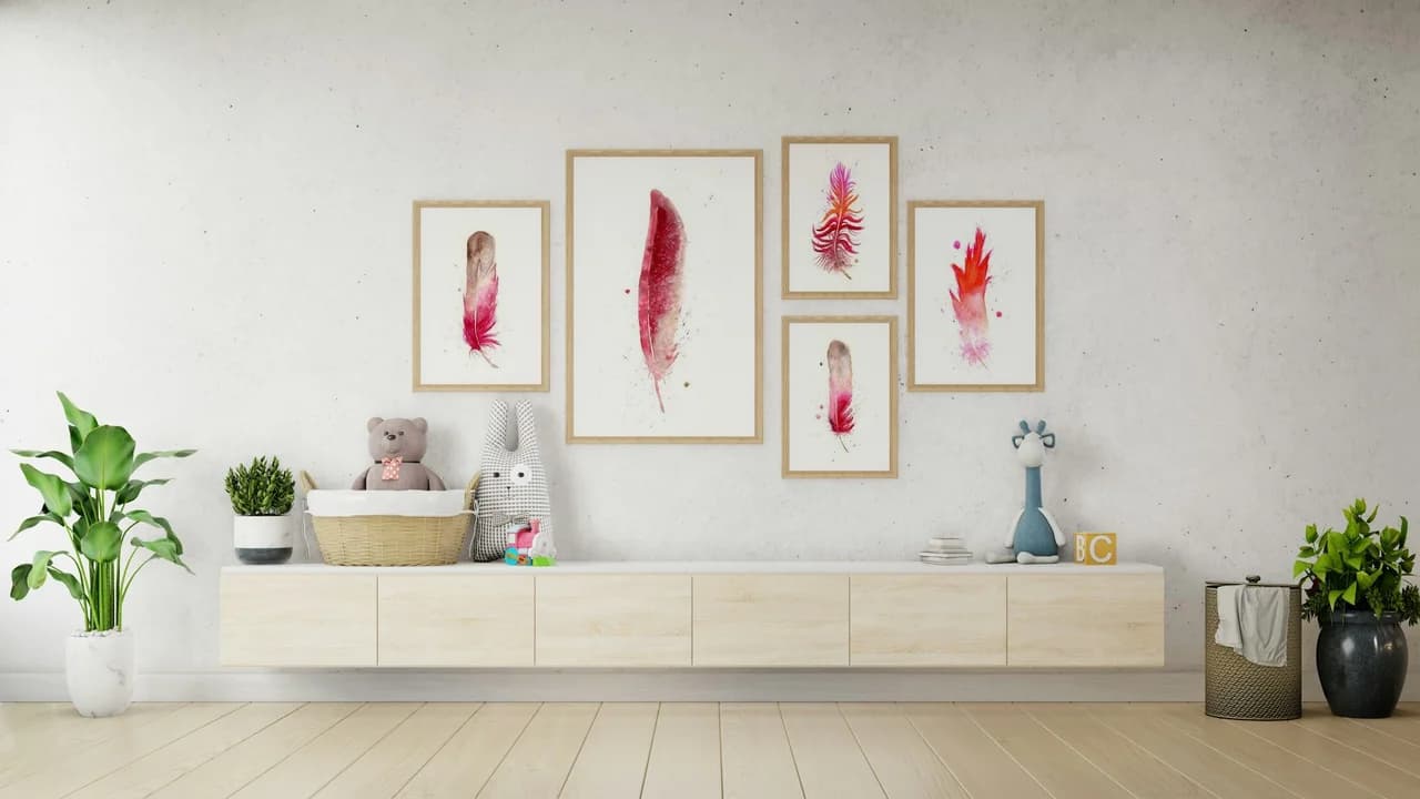 Cardinal shown in a room setting