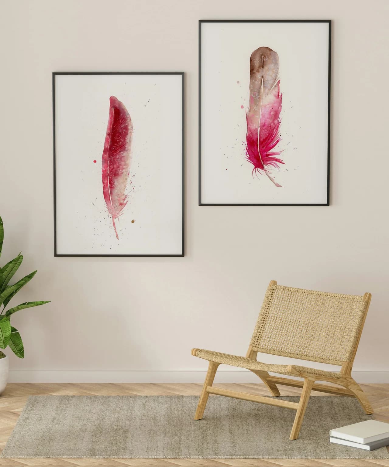 Cardinal shown in a room setting