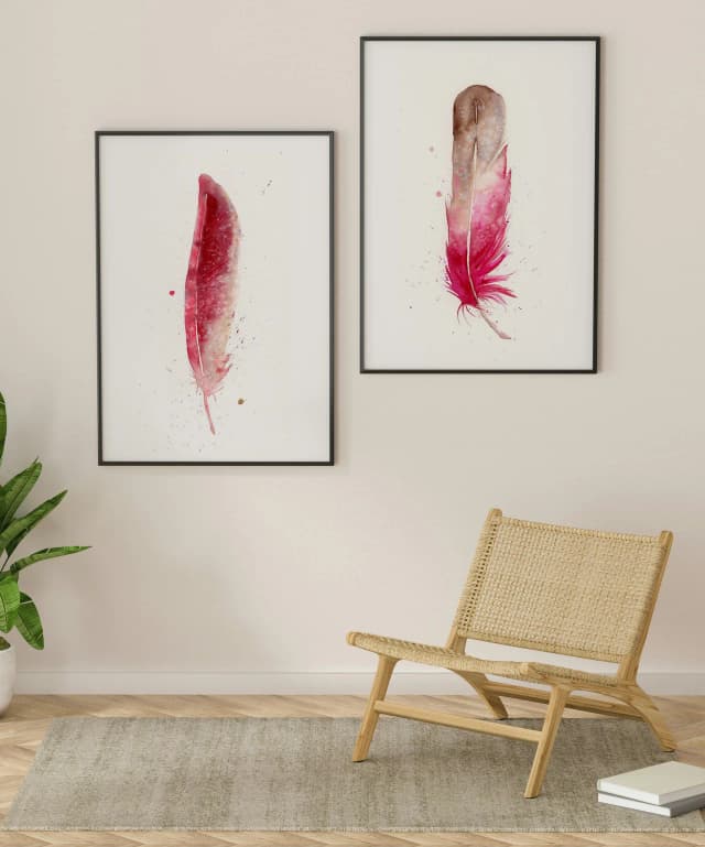 Cardinal shown in a room setting
