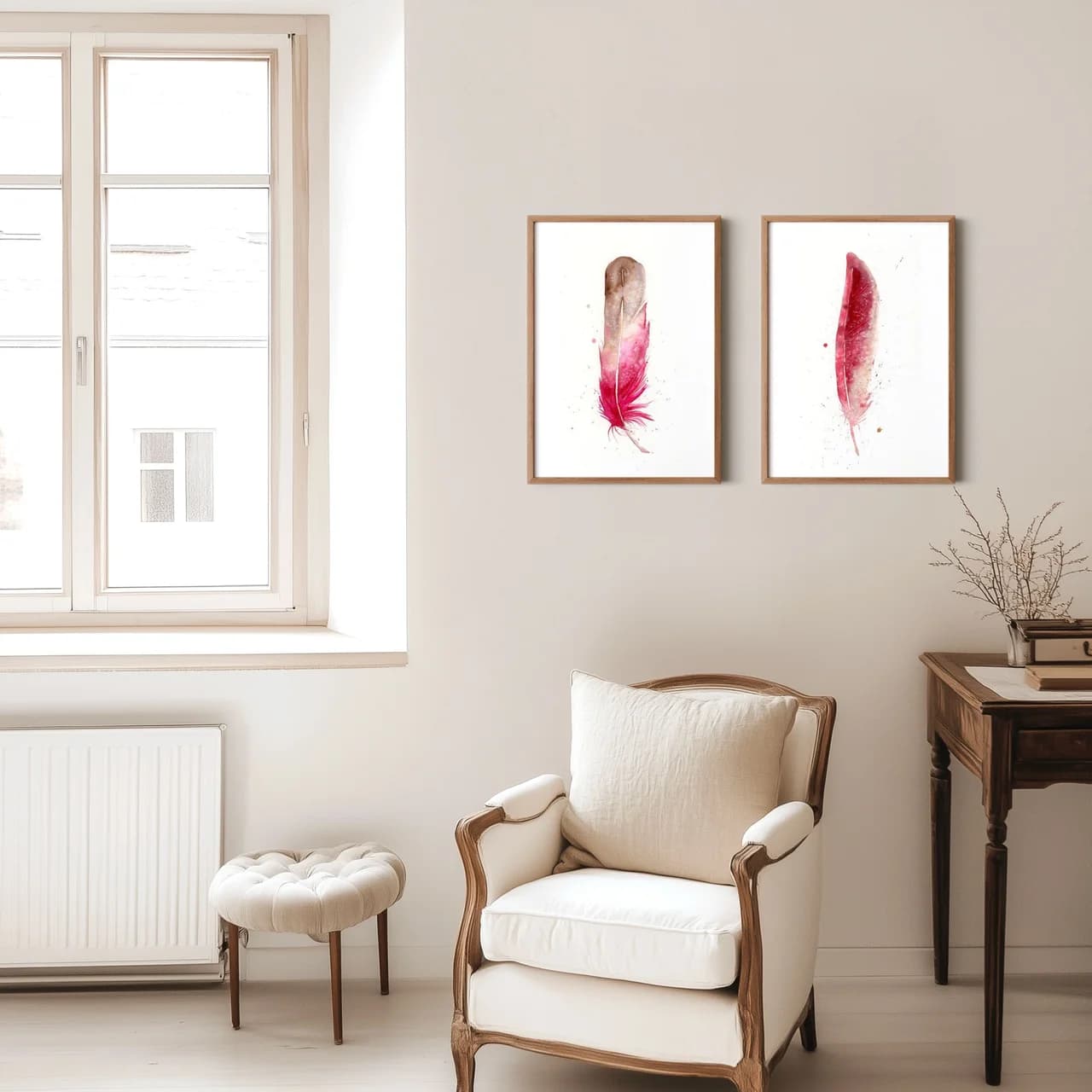 Cardinal shown in a room setting