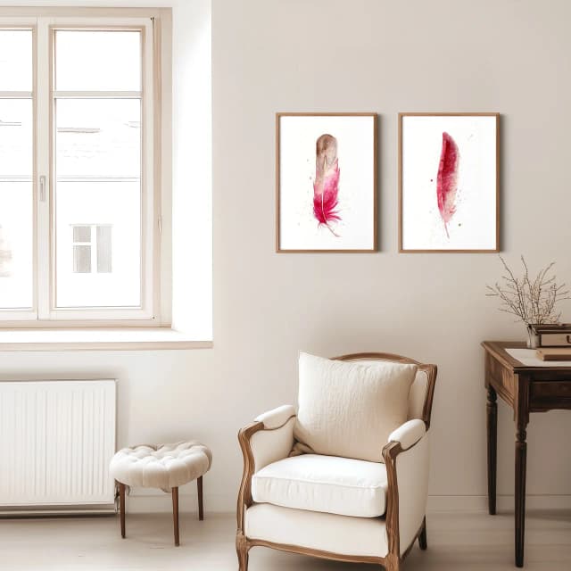 Cardinal shown in a room setting
