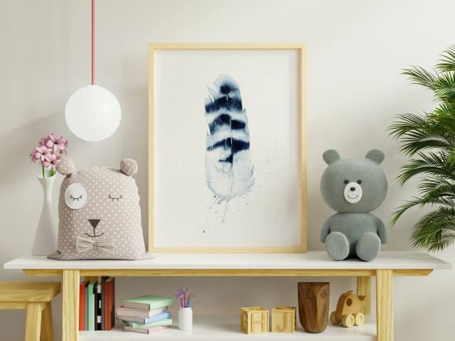 Owl shown in a room setting
