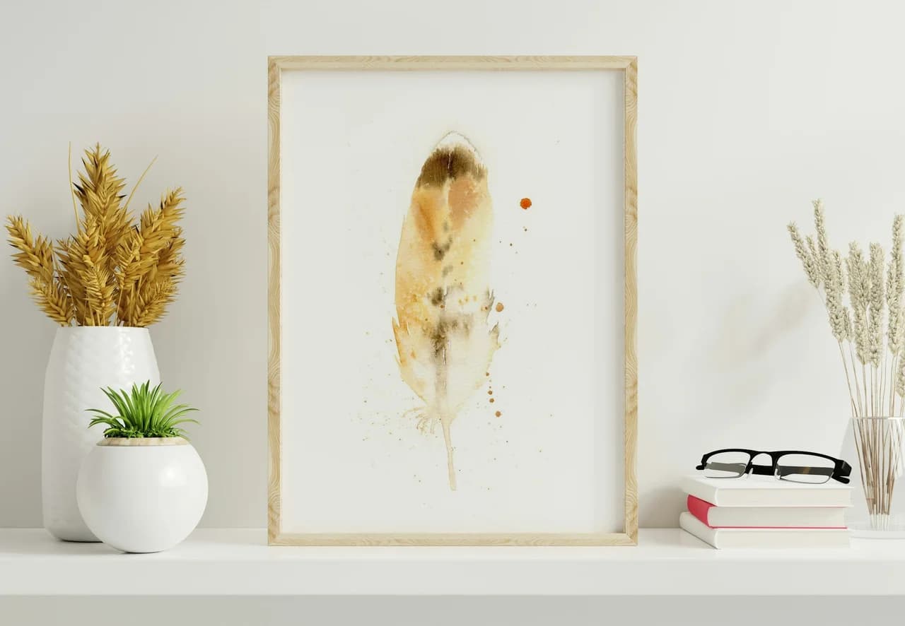 Hawk shown in a room setting