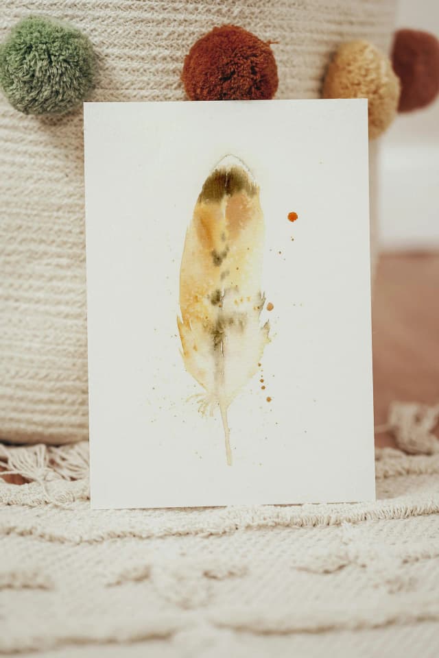 Hawk shown in a room setting