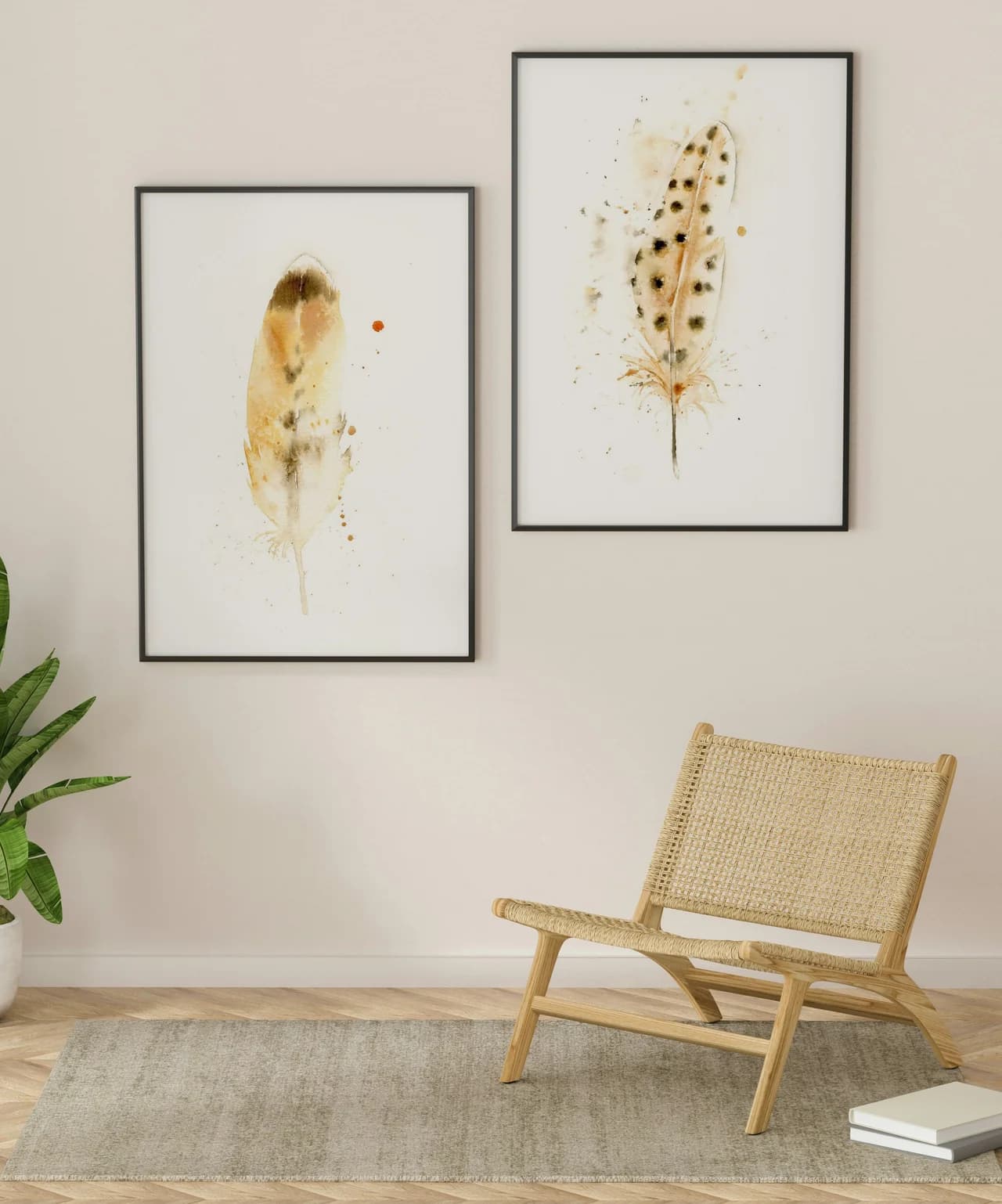 Hawk shown in a room setting
