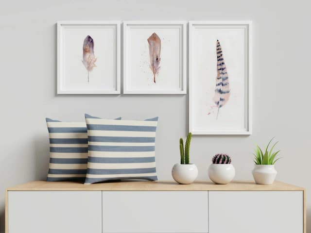 Pheasant shown in a room setting