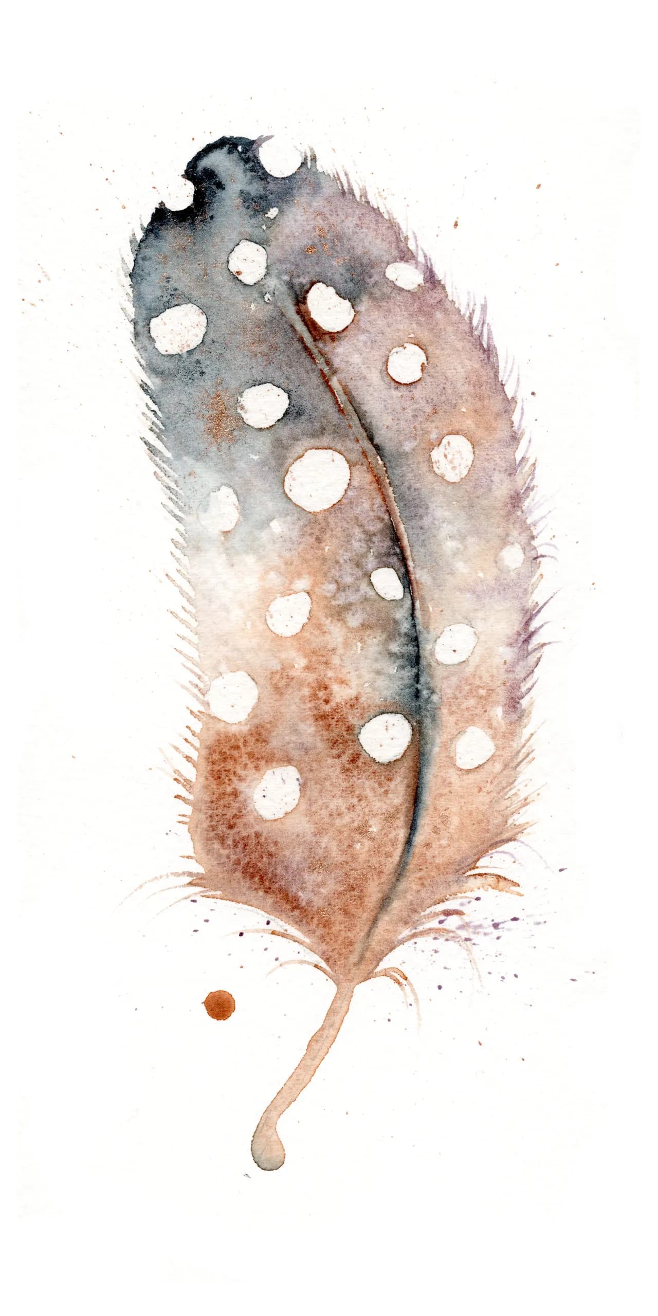 Guinea Fowl — watercolor by Shayna Larsen