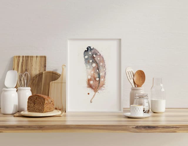 Guinea Fowl shown in a room setting