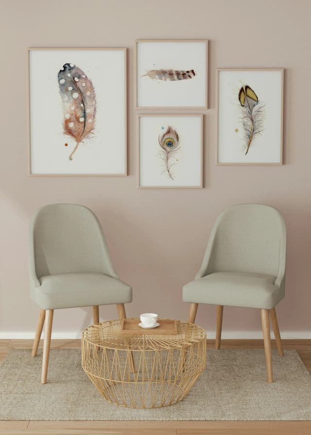 Guinea Fowl shown in a room setting