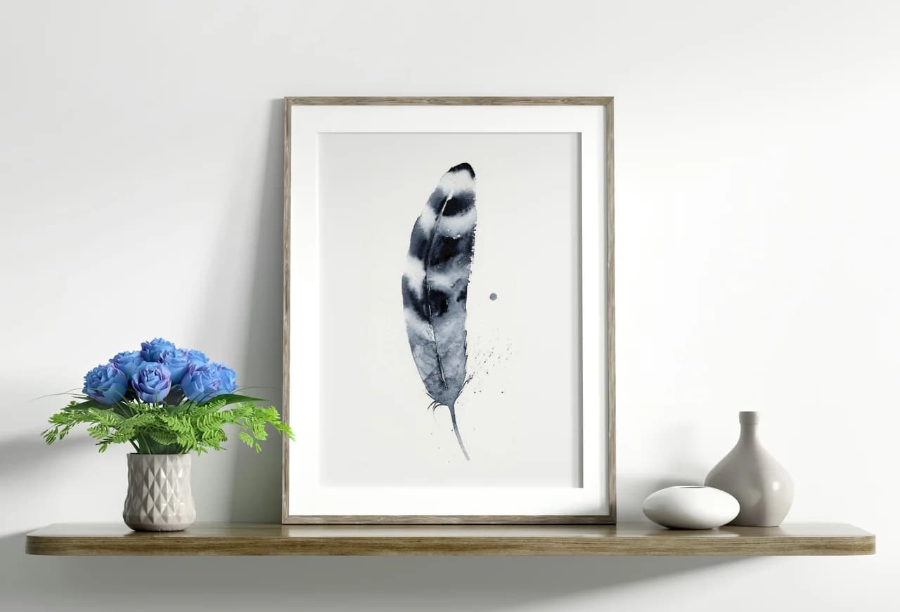 Hawk shown in a room setting