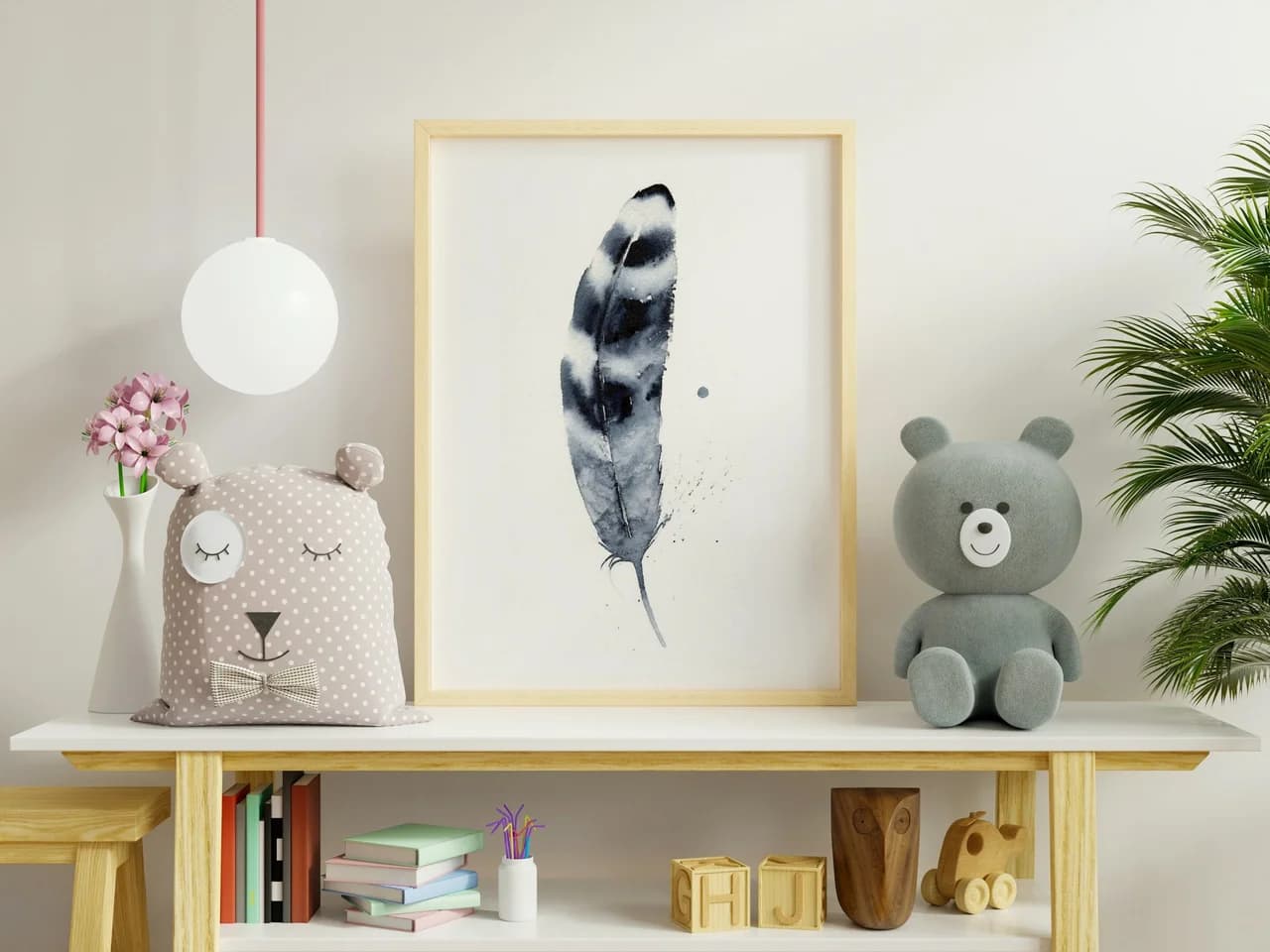 Hawk shown in a room setting
