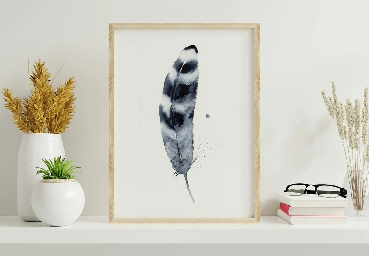 Hawk shown in a room setting