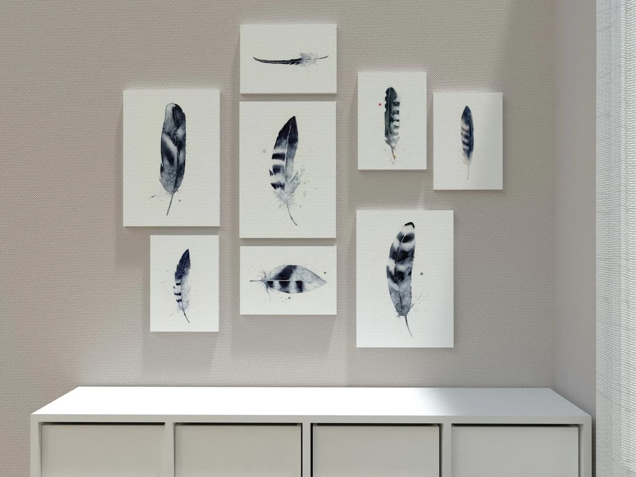 Hawk shown in a room setting
