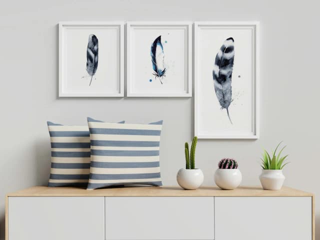 Hawk shown in a room setting