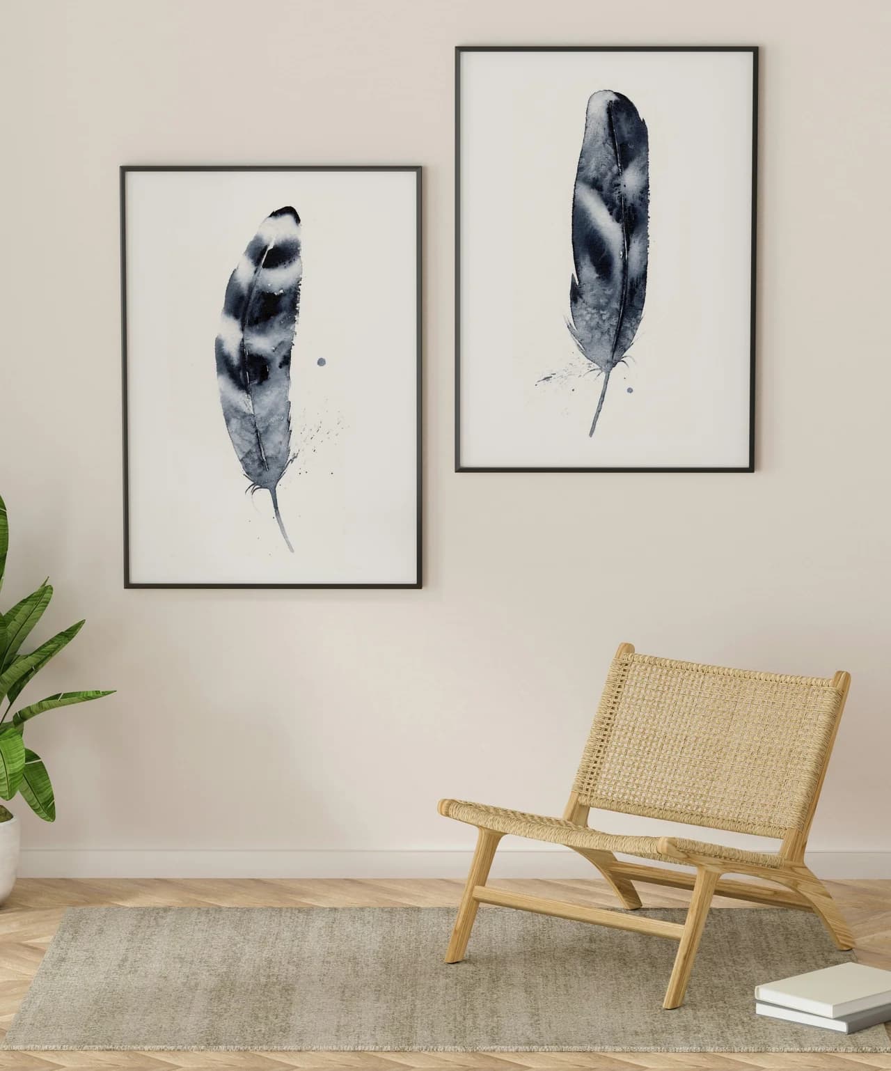 Hawk shown in a room setting
