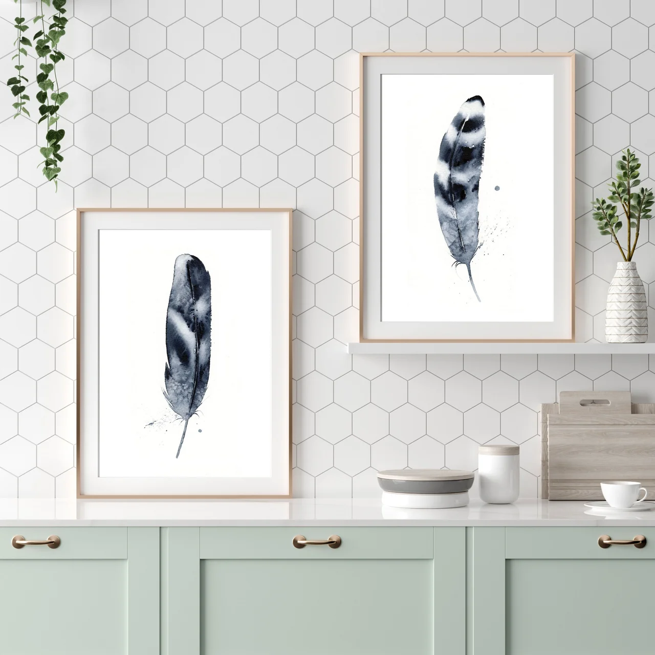 Hawk shown in a room setting