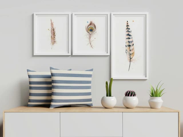 Pheasant shown in a room setting