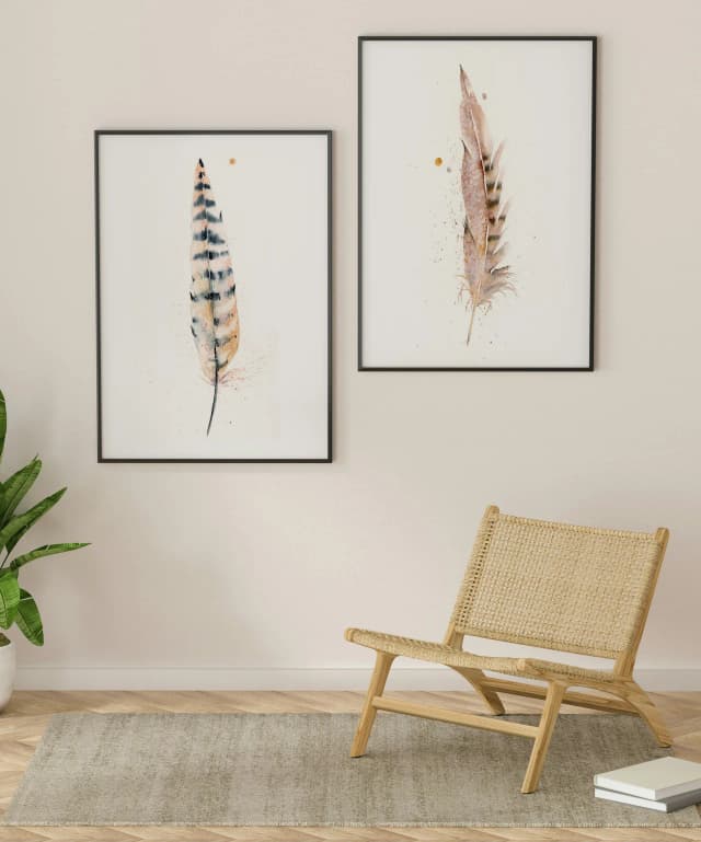 Pheasant shown in a room setting