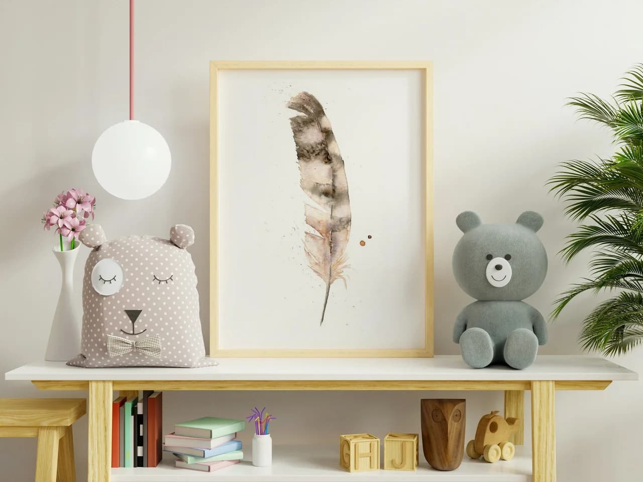 Hawk shown in a room setting