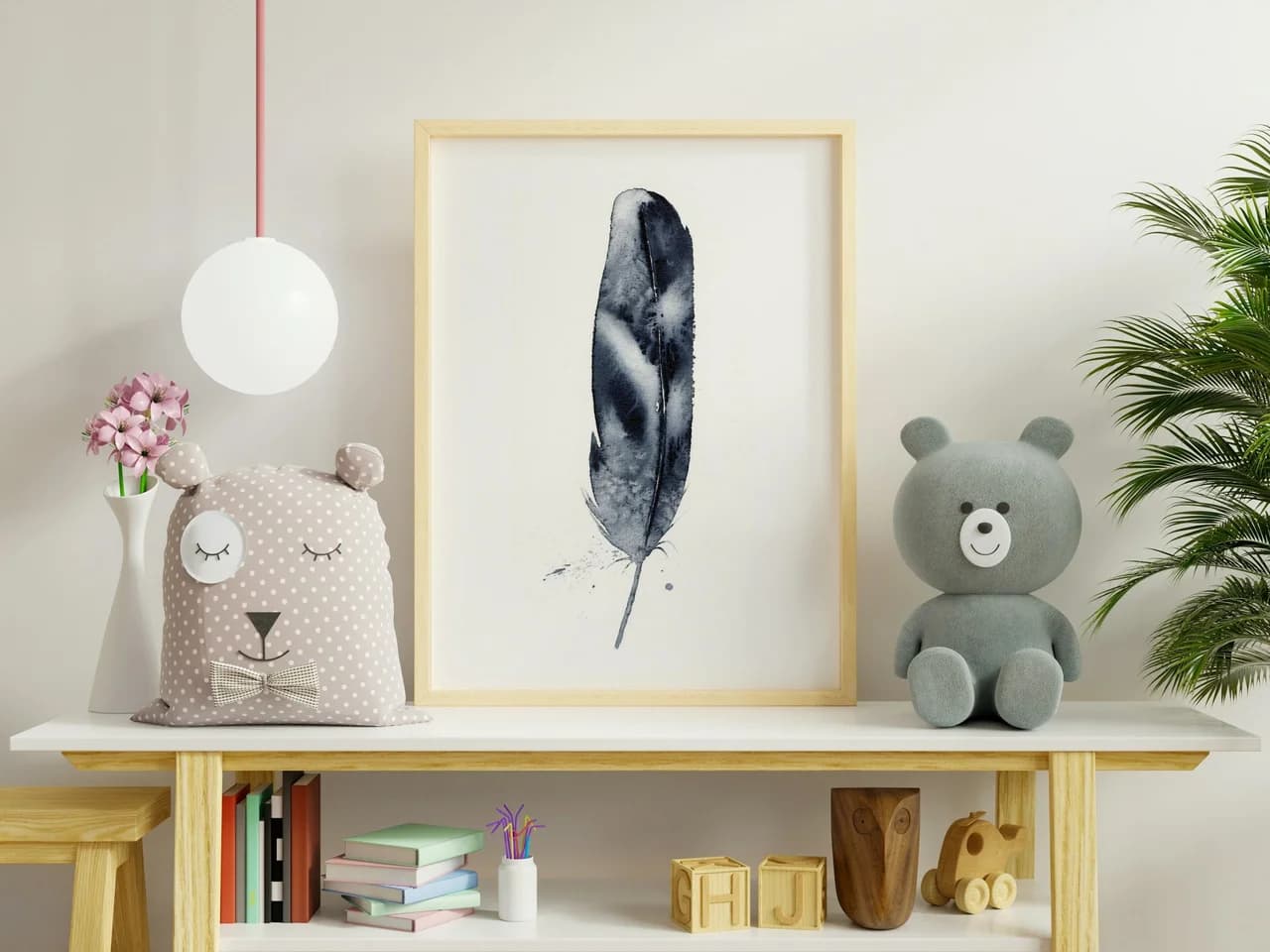 Hawk shown in a room setting