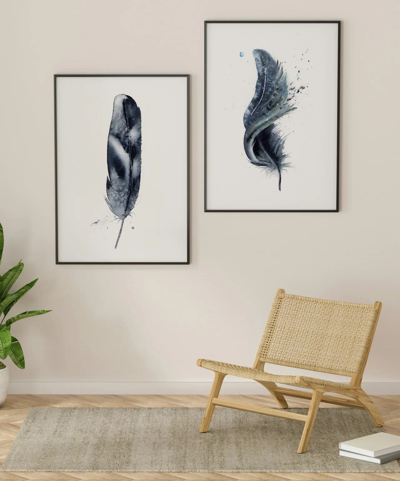 Hawk shown in a room setting