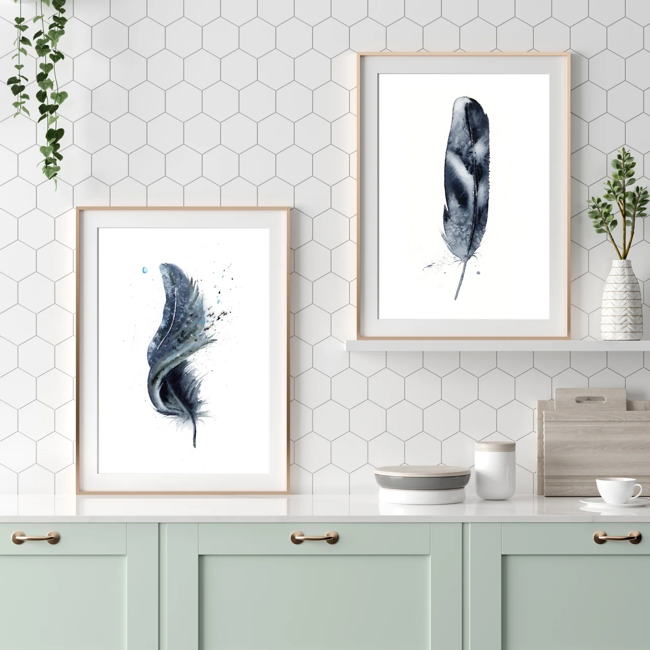 Hawk shown in a room setting