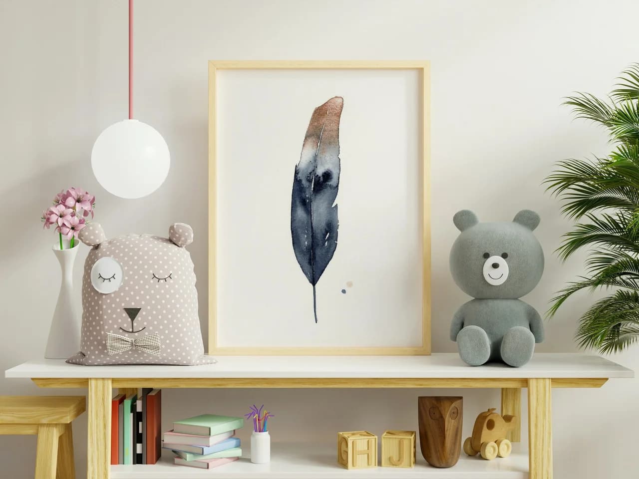 Eagle shown in a room setting