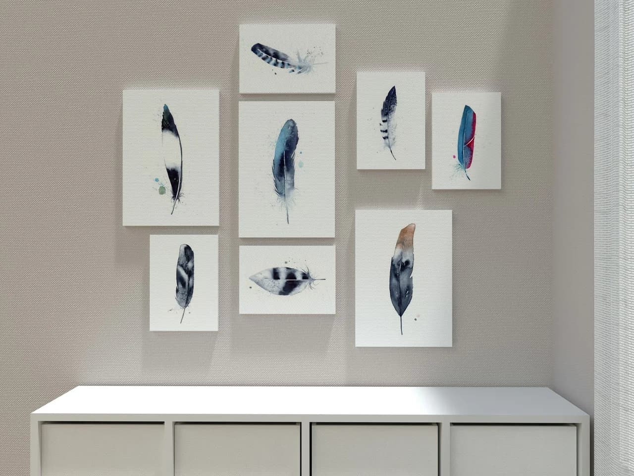 Eagle shown in a room setting