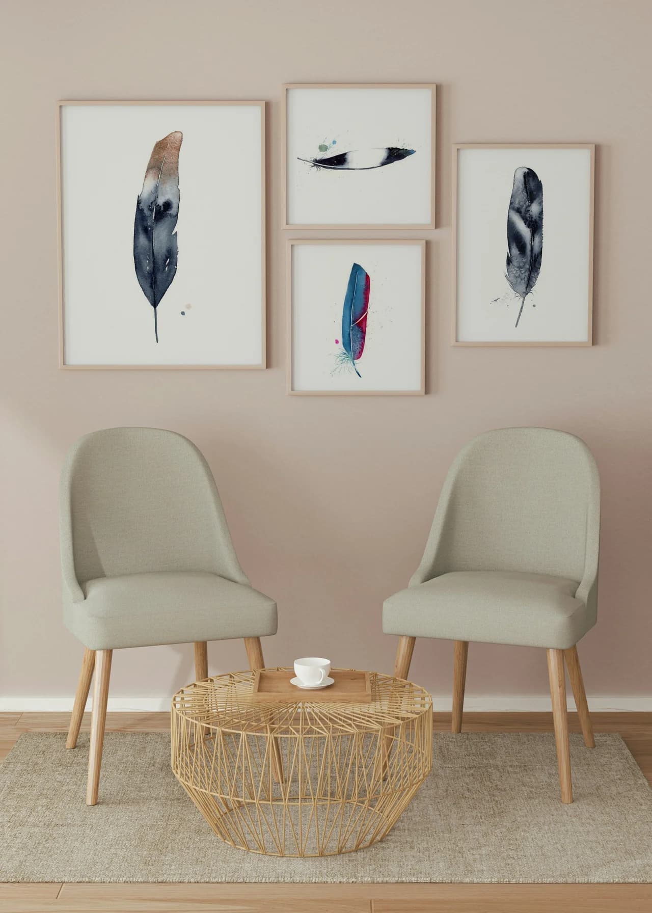 Eagle shown in a room setting
