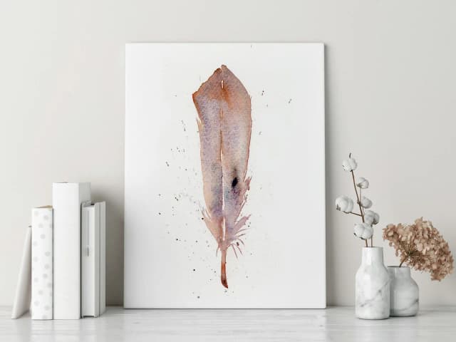 Barn Owl shown in a room setting