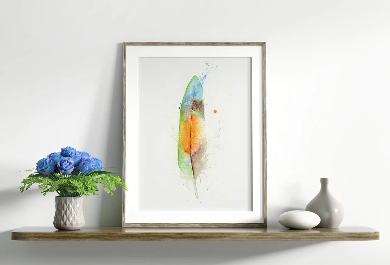 Lovebird shown in a room setting