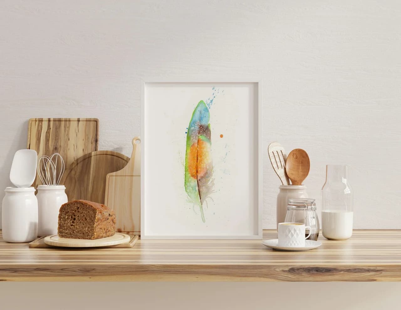 Lovebird shown in a room setting