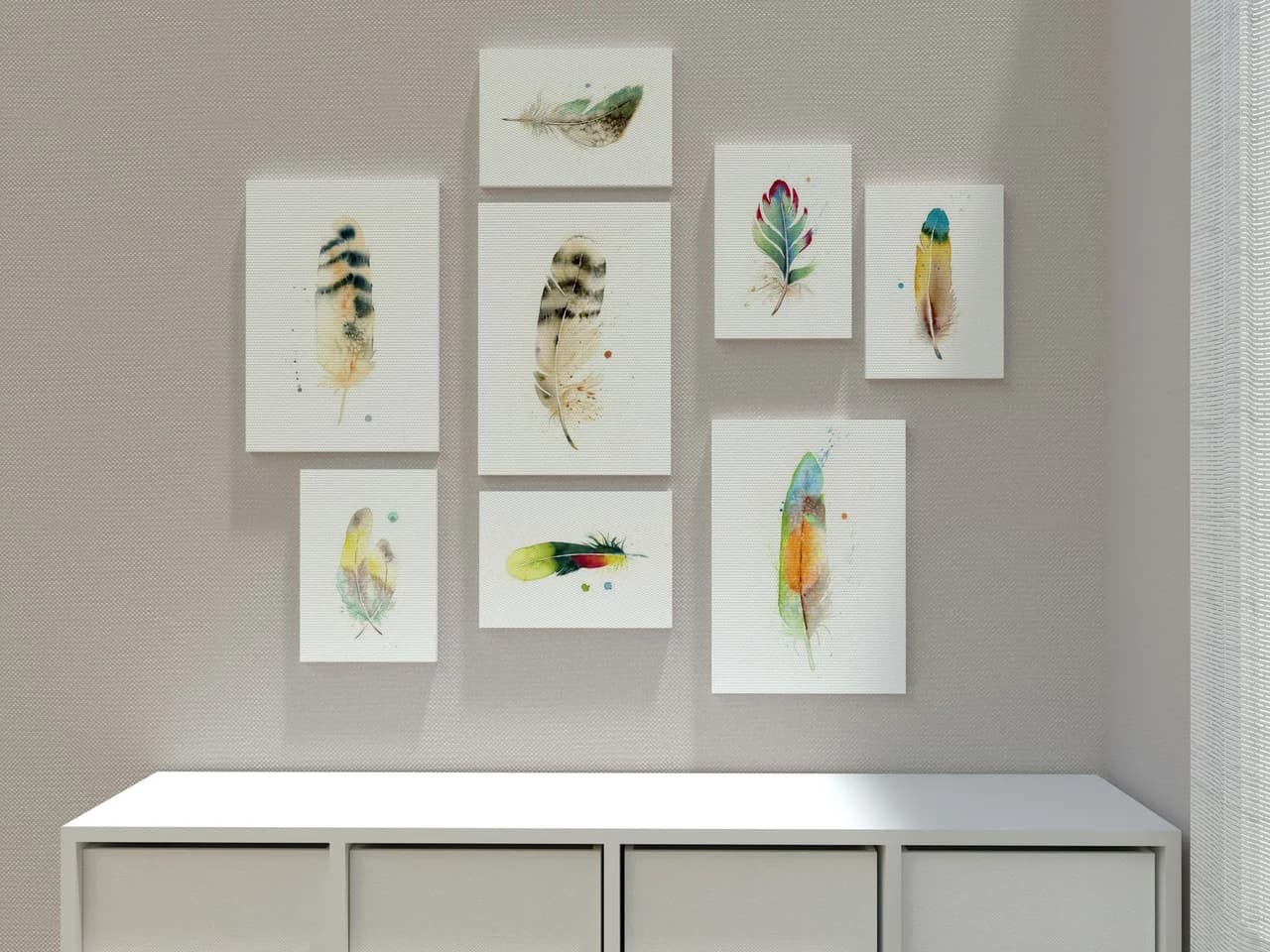 Lovebird shown in a room setting