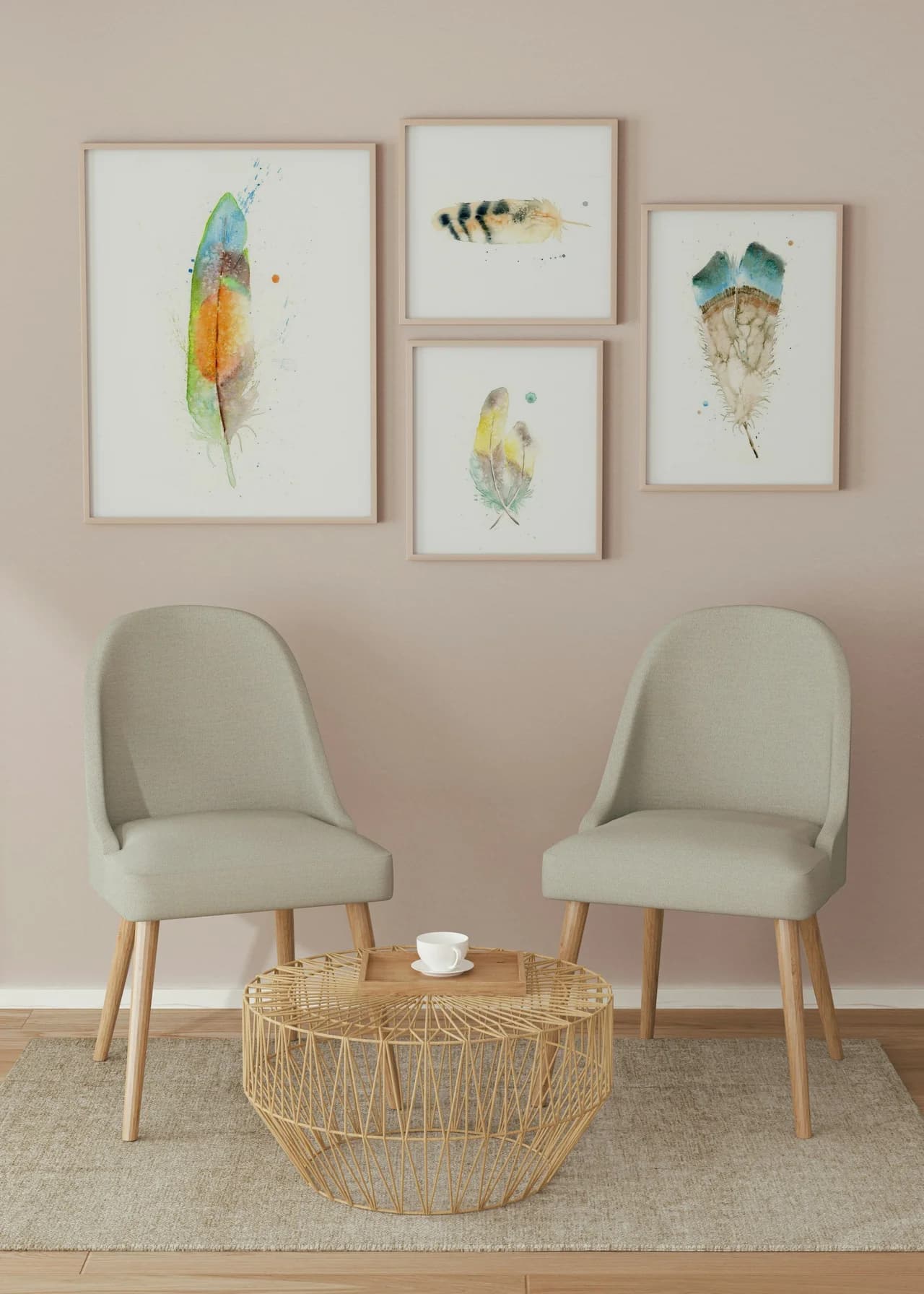 Lovebird shown in a room setting